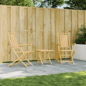 Sillas de jardín plegables 2 unidades bambú 53x66x99 cm de vidaXL, Sillas de jardín - Ref: Foro24-368038, Precio: 163,43 €, D...