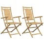Sillas de jardín plegables 2 unidades bambú 53x66x99 cm de vidaXL, Sillas de jardín - Ref: Foro24-368038, Precio: 163,43 €, D...