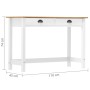 Mesa consola Hill con 2 cajones madera pino 110x45x74 cm de vidaXL, Mesas auxiliares - Ref: Foro24-288994, Precio: 101,79 €, ...