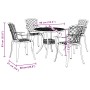 Juego de comedor de jardín 5 piezas aluminio fundido negro de vidaXL, Conjuntos de jardín - Ref: Foro24-3216335, Precio: 694,...