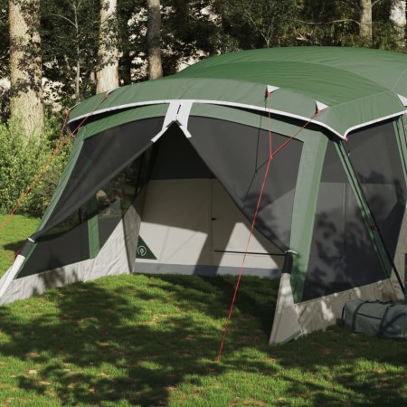 Tienda de campaña con porche 4 personas impermeable verde de vidaXL, Tiendas de campaña - Ref: Foro24-94536, Precio: 213,92 €...
