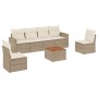 Set sofás de jardín 7 piezas y cojines ratán sintético beige en Conjuntos de jardín | Comprar online en Foru.es