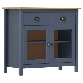 Mesita de noche Hill madera maciza de pino gris 90x40x80 cm de vidaXL, Aparadores - Ref: Foro24-288941, Precio: 139,46 €, Des...