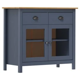 Mesita de noche Hill madera maciza de pino gris 90x40x80 cm de vidaXL, Aparadores - Ref: Foro24-288941, Precio: 137,26 €, Des...