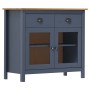 Mesita de noche Hill madera maciza de pino gris 90x40x80 cm de vidaXL, Aparadores - Ref: Foro24-288941, Precio: 139,46 €, Des...