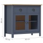 Mesita de noche Hill madera maciza de pino gris 90x40x80 cm de vidaXL, Aparadores - Ref: Foro24-288941, Precio: 139,46 €, Des...