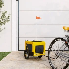 Trailer bicycle pets iron Oxford cloth yellow black by vidaXL, pet strollers - Ref: Foro24-93910, Price: 86,33 €, Discount: %