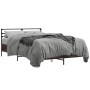 Estructura cama madera ingeniería metal marrón roble 120x200 cm de vidaXL, Camas y somieres - Ref: Foro24-3280041, Precio: 13...