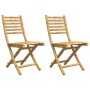 Sillas de jardín plegables 2 unidades bambú 43x54x88 cm de vidaXL, Sillas de jardín - Ref: Foro24-368039, Precio: 139,92 €, D...