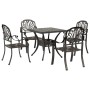 Juego de comedor de jardín 5 piezas aluminio fundido bronce de vidaXL, Conjuntos de jardín - Ref: Foro24-3216341, Precio: 902...