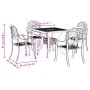 Juego de comedor de jardín 5 piezas aluminio fundido bronce de vidaXL, Conjuntos de jardín - Ref: Foro24-3216341, Precio: 902...