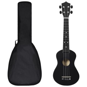 Set de ukelele soprano con funda para niños negro 23" de vidaXL, Instrumentos de cuerda - Ref: Foro24-70152, Precio: 35,31 €,...