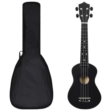 Set de ukelele soprano con funda para niños negro 23" de vidaXL, Instrumentos de cuerda - Ref: Foro24-70152, Precio: 35,31 €,...