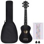 Set de ukelele soprano con funda para niños negro 23" de vidaXL, Instrumentos de cuerda - Ref: Foro24-70152, Precio: 35,31 €,...