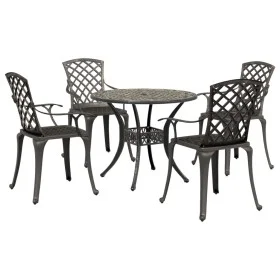 Juego de comedor de jardín 5 piezas aluminio fundido bronce de vidaXL, Conjuntos de jardín - Ref: Foro24-3216334, Precio: 656...