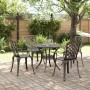 Juego de comedor de jardín 5 piezas aluminio fundido bronce de vidaXL, Conjuntos de jardín - Ref: Foro24-3216334, Precio: 709...