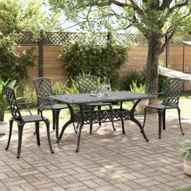 Juego de comedor de jardín 5 piezas aluminio fundido negro de vidaXL, Conjuntos de jardín - Ref: Foro24-3216317, Precio: 966,...