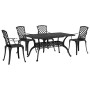 Juego de comedor de jardín 5 piezas aluminio fundido negro de vidaXL, Conjuntos de jardín - Ref: Foro24-3216317, Precio: 966,...