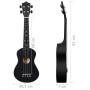 Set de ukelele soprano con funda para niños negro 23" de vidaXL, Instrumentos de cuerda - Ref: Foro24-70152, Precio: 35,31 €,...