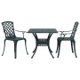 Mesa y sillas de bistró 3 piezas aluminio fundido verde de vidaXL, Conjuntos de jardín - Ref: Foro24-3216348, Precio: 456,28 ...