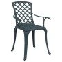 Mesa y sillas de bistró 3 piezas aluminio fundido verde de vidaXL, Conjuntos de jardín - Ref: Foro24-3216348, Precio: 456,28 ...