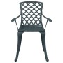 Mesa y sillas de bistró 3 piezas aluminio fundido verde de vidaXL, Conjuntos de jardín - Ref: Foro24-3216348, Precio: 456,28 ...