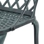 Mesa y sillas de bistró 3 piezas aluminio fundido verde de vidaXL, Conjuntos de jardín - Ref: Foro24-3216348, Precio: 456,28 ...