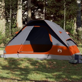 Tienda familiar con cúpula impermeable 6 personas gris naranja de vidaXL, Tiendas de campaña - Ref: Foro24-94783, Precio: 116...