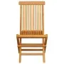 Sillas de jardín 4 uds con cojines rojo tinto madera de teca de vidaXL, Sillas de jardín - Ref: Foro24-3062592, Precio: 246,5...