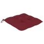 Sillas de jardín 4 uds con cojines rojo tinto madera de teca de vidaXL, Sillas de jardín - Ref: Foro24-3062592, Precio: 246,5...