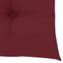 Sillas de jardín 4 uds con cojines rojo tinto madera de teca de vidaXL, Sillas de jardín - Ref: Foro24-3062592, Precio: 246,5...