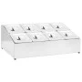 Soporte bandeja Gastronorm con 8 bandejas 1/6 acero inoxidable de vidaXL, Contenedores para utensilios de cocina - Ref: Foro2...