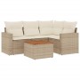 Juego de sofás jardín con cojines 5 pzas ratán sintético beige en Conjuntos de jardín | Comprar online en Foru.es