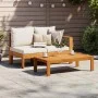 Mesa de jardín madera maciza de acacia 100x50x27 cm de vidaXL, Sofás modulares de exterior - Ref: Foro24-367620, Precio: 77,6...