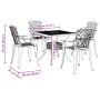 Juego de comedor de jardín 5 piezas aluminio fundido blanco de vidaXL, Conjuntos de jardín - Ref: Foro24-3216351, Precio: 720...