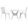 Mesa y sillas de bistró 3 piezas aluminio fundido blanco de vidaXL, Conjuntos de jardín - Ref: Foro24-3216347, Precio: 487,13...