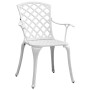 Mesa y sillas de bistró 3 piezas aluminio fundido blanco de vidaXL, Conjuntos de jardín - Ref: Foro24-3216347, Precio: 487,13...