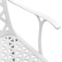 Mesa y sillas de bistró 3 piezas aluminio fundido blanco de vidaXL, Conjuntos de jardín - Ref: Foro24-3216347, Precio: 487,13...