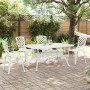 Juego de comedor de jardín 5 piezas aluminio fundido blanco de vidaXL, Conjuntos de jardín - Ref: Foro24-3216318, Precio: 1,0...