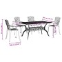 Juego de comedor de jardín 5 piezas aluminio fundido blanco de vidaXL, Conjuntos de jardín - Ref: Foro24-3216318, Precio: 1,0...