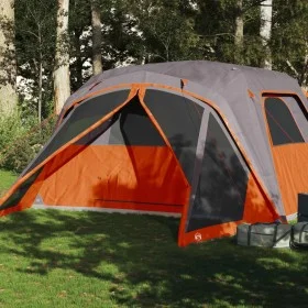 Tienda familiar con porche 4 personas impermeable gris naranja de vidaXL, Tiendas de campaña - Ref: Foro24-94550, Precio: 172...