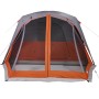 Tienda familiar con porche 4 personas impermeable gris naranja de vidaXL, Tiendas de campaña - Ref: Foro24-94550, Precio: 169...