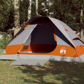 Tienda de campaña iglú para 4 personas impermeable gris naranja de vidaXL, Tiendas de campaña - Ref: Foro24-94779, Precio: 83...