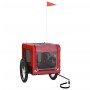 Remolque de bicicleta mascotas hierro tela Oxford rojo negro de vidaXL, Cochecitos para mascotas - Ref: Foro24-93922, Precio:...