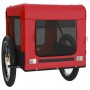 Remolque de bicicleta mascotas hierro tela Oxford rojo negro de vidaXL, Cochecitos para mascotas - Ref: Foro24-93922, Precio:...