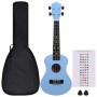 Set de ukelele soprano con funda para niños azul bebé 23" de vidaXL, Instrumentos de cuerda - Ref: Foro24-70154, Precio: 33,2...