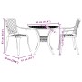 Mesa y sillas de bistró 3 piezas aluminio fundido negro de vidaXL, Conjuntos de jardín - Ref: Foro24-3216331, Precio: 468,85 ...