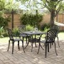 Juego de comedor de jardín 5 piezas aluminio fundido negro de vidaXL, Conjuntos de jardín - Ref: Foro24-3216350, Precio: 653,...