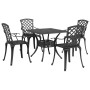 Juego de comedor de jardín 5 piezas aluminio fundido negro de vidaXL, Conjuntos de jardín - Ref: Foro24-3216350, Precio: 653,...