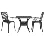 Mesa y sillas de bistró 3 piezas aluminio fundido negro de vidaXL, Conjuntos de jardín - Ref: Foro24-3216346, Precio: 439,71 ...